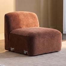 Cami Chenille Armless Lounge Chair